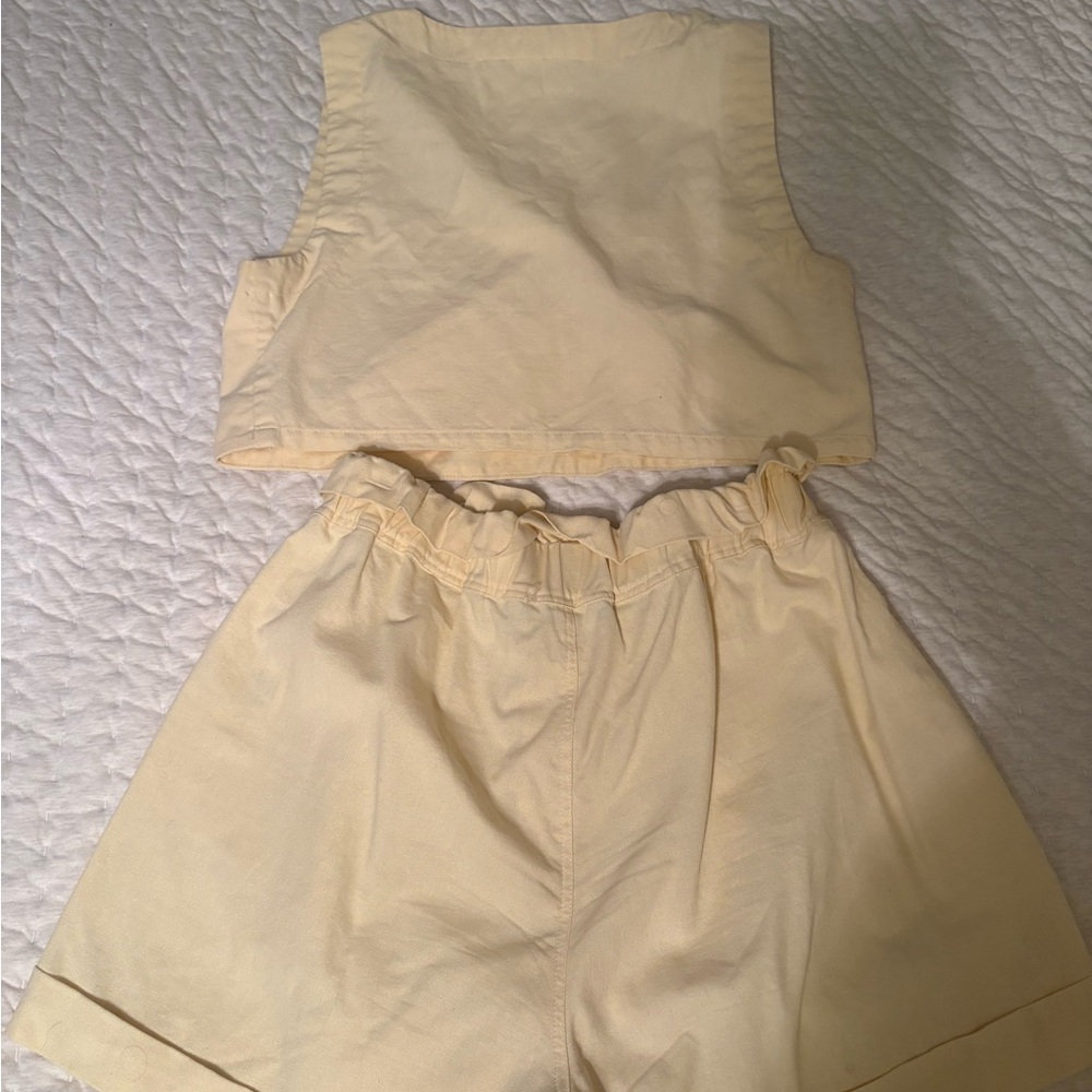 Yellow Women's Two-Piece Set - Picture 3 of 3